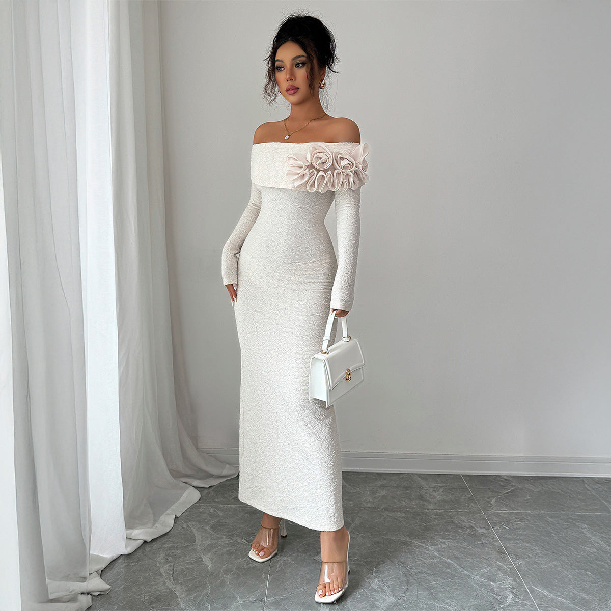 Women's Long-sleeved Sheath Dress