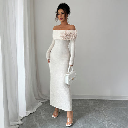 Women's Long-sleeved Sheath Dress