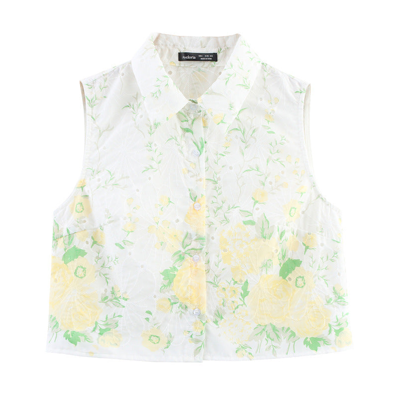 Sleeveless Shirt Top Two-piece Overskirt Suit