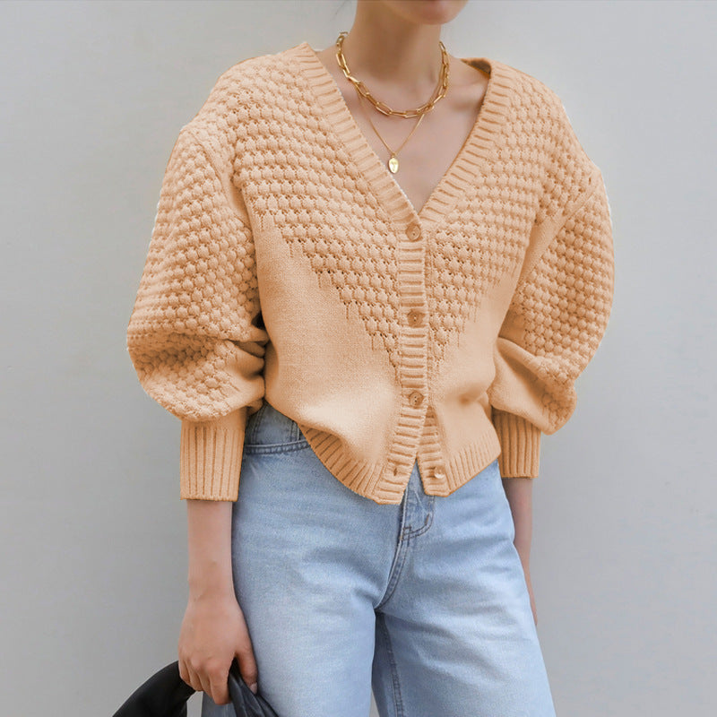 All-match twist knit jacket