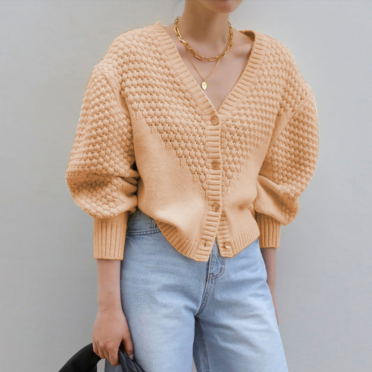All-match twist knit jacket