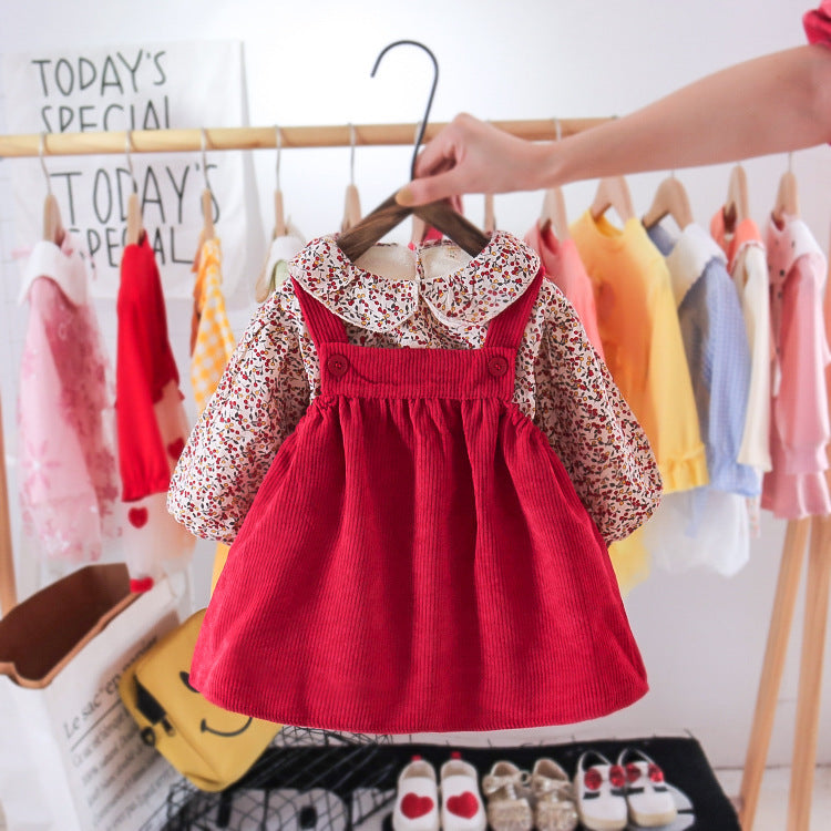 Winter clothes plus velvet padded princess dress