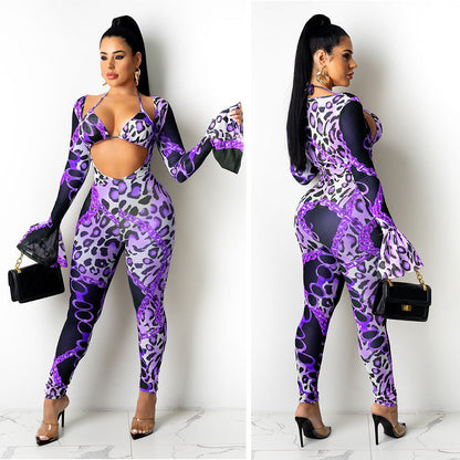 Digital Printed Two-piece Suit Female