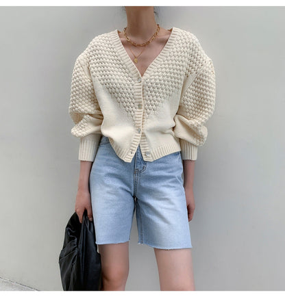 All-match twist knit jacket