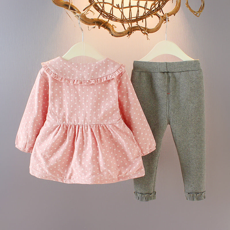 Girls' western style two-piece suit