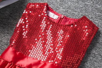 Christmas white fleece bow dress