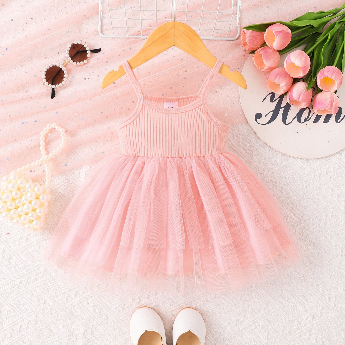 Autumn And Winter Children's Fashion Yarn Skirt Set