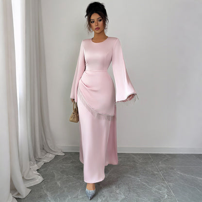 Simple Style Advanced Long Sleeve Dress Women's Clothing