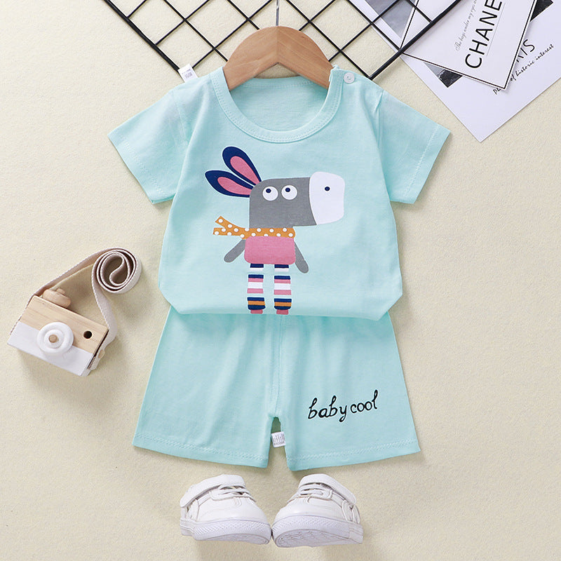 Baby T-shirt shorts cotton two-piece suit