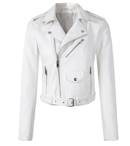 autumn and winter women's clothing coat Korean version of the Korean version of women's leather jacket fashion women's clothing wholesale