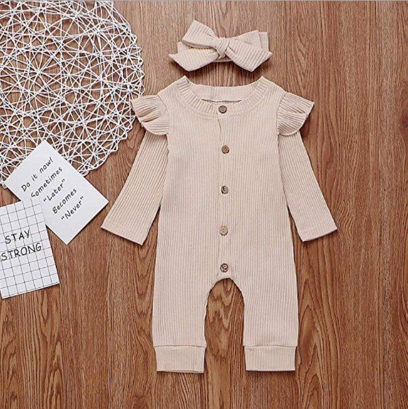 Abby Romper Jumpsuit with Matching Hair Bow