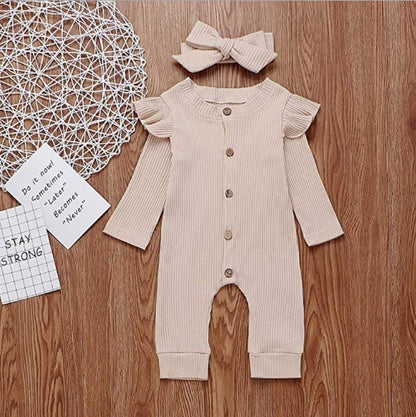 Abby Romper Jumpsuit with Matching Hair Bow