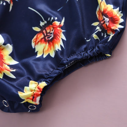 Plus brown yellow flared pants suit