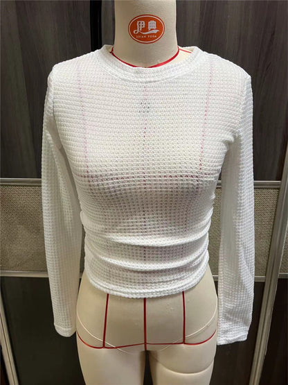 Autumn And Winter Wild Plaid Round Women's Top