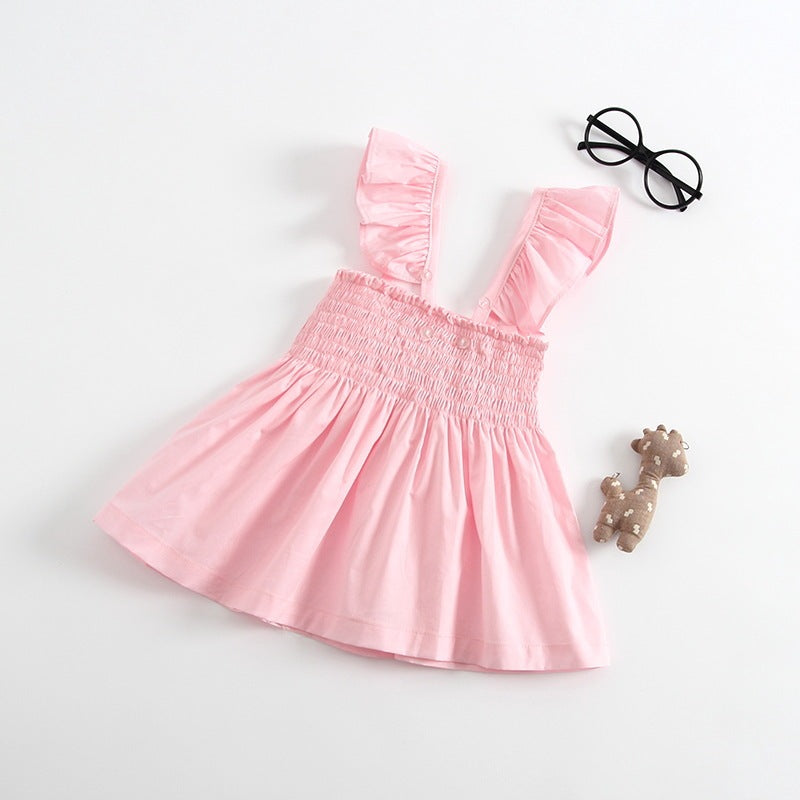Fly sleeve bow dress