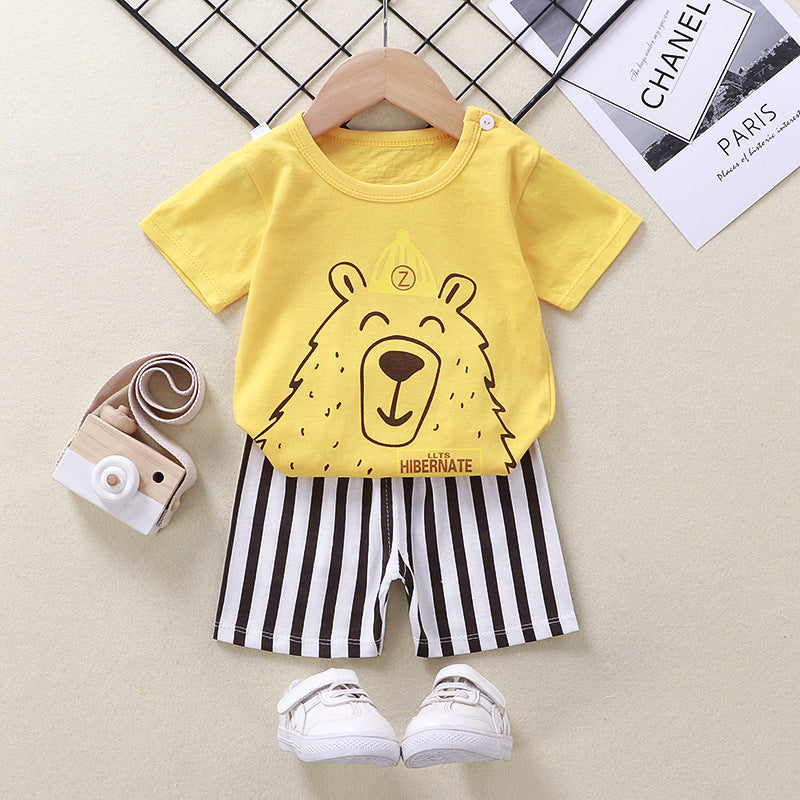 Baby T-shirt shorts cotton two-piece suit