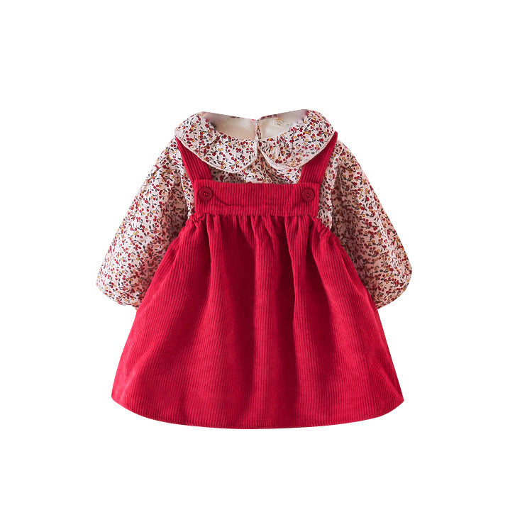 Winter clothes plus velvet padded princess dress