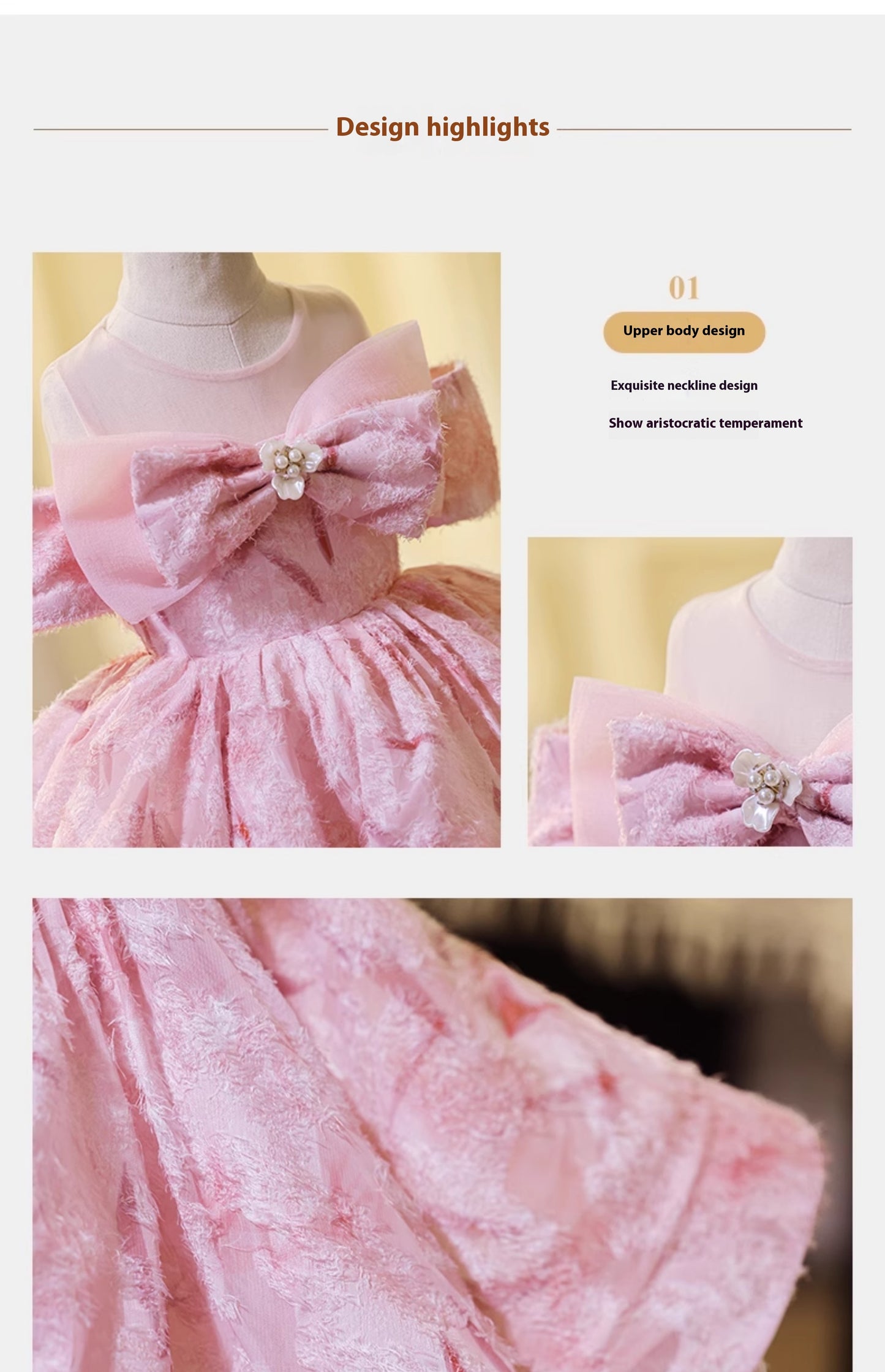 All-match Off-shoulder Girls' Bowknot Pettiskirt