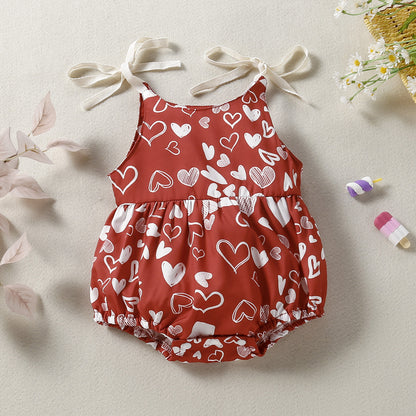 Baby Girl's Red Love Printing Sling