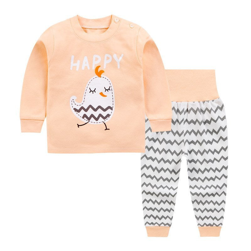 Baby Autumn Clothes Suit High Waist Belly Protector Keep Warm