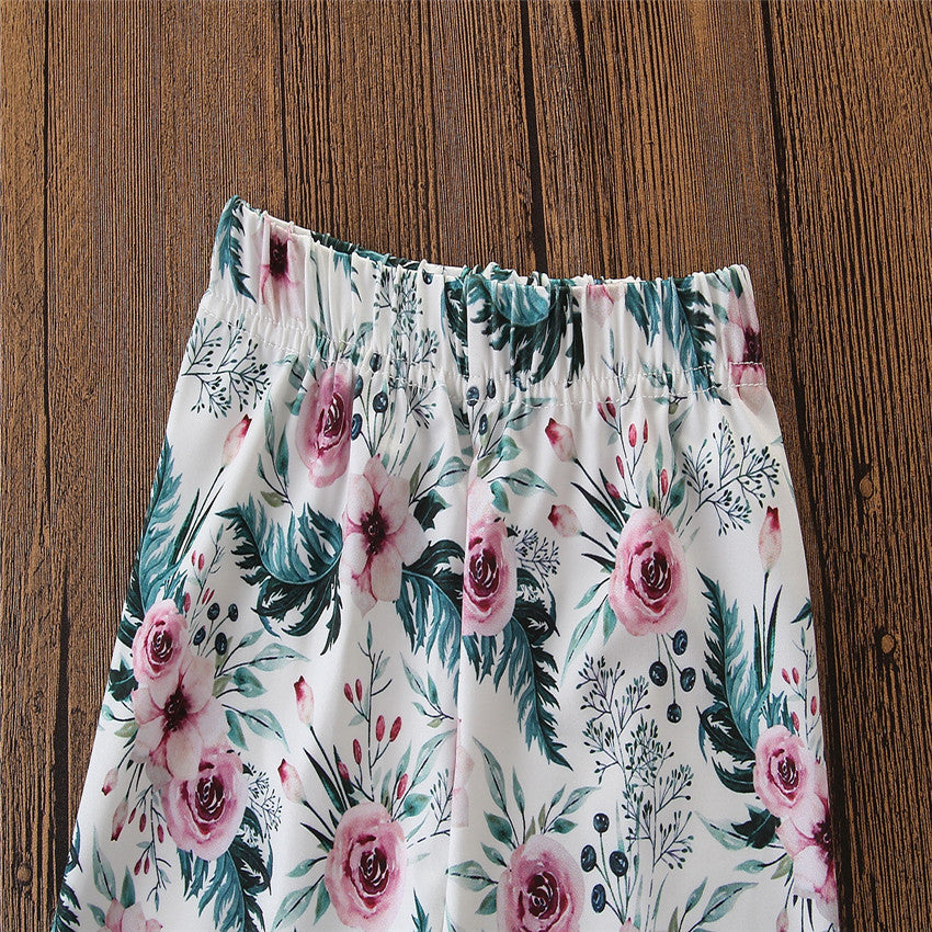 Three-piece Long-sleeved Printed Three-dimensional Rabbit Ear Sweater