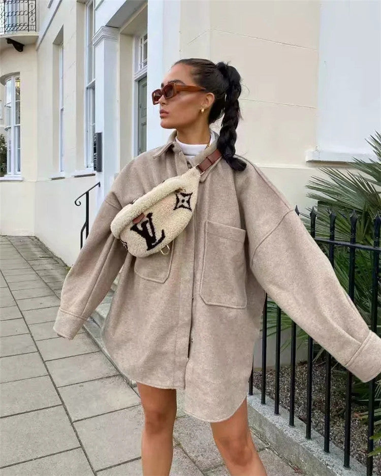 Woolen Coat Autumn And winter New Women's Style Thin And Thick Coat