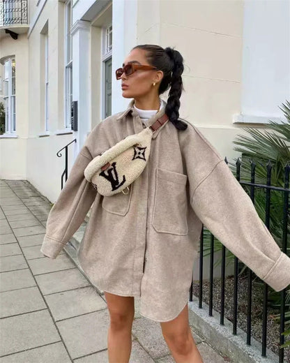 Woolen Coat Autumn And winter New Women's Style Thin And Thick Coat