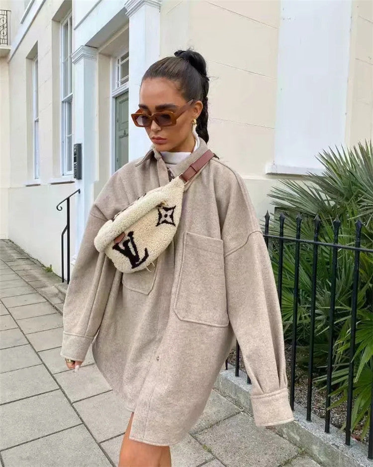 Woolen Coat Autumn And winter New Women's Style Thin And Thick Coat