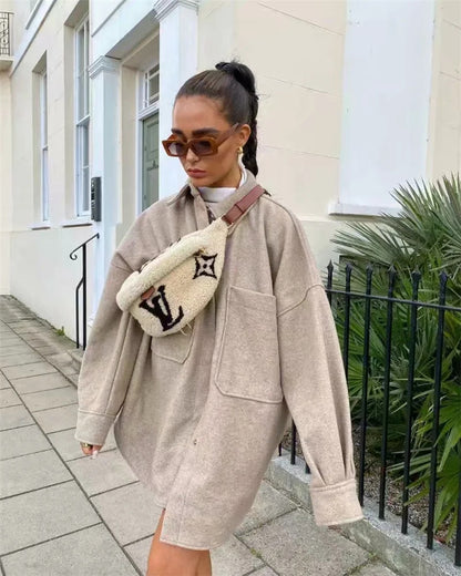 Woolen Coat Autumn And winter New Women's Style Thin And Thick Coat