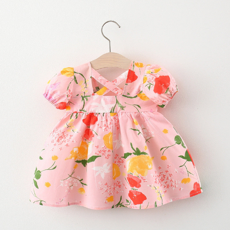 Western Style Princess 3 Dress Female Baby 4 Years Old New Summer Trend Skirt
