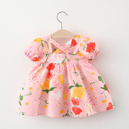 Western Style Princess 3 Dress Female Baby 4 Years Old New Summer Trend Skirt
