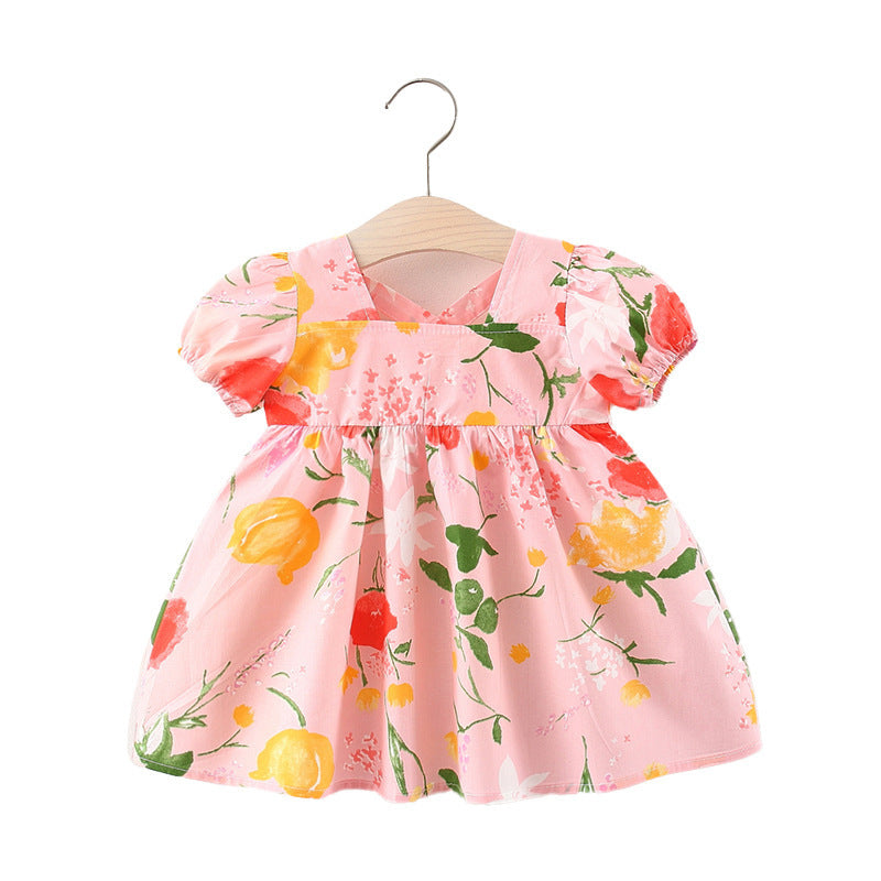 Western Style Princess 3 Dress Female Baby 4 Years Old New Summer Trend Skirt