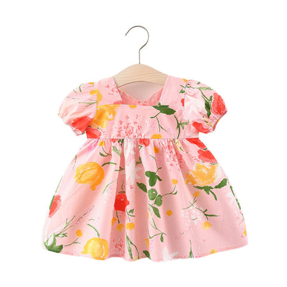 Western Style Princess 3 Dress Female Baby 4 Years Old New Summer Trend Skirt