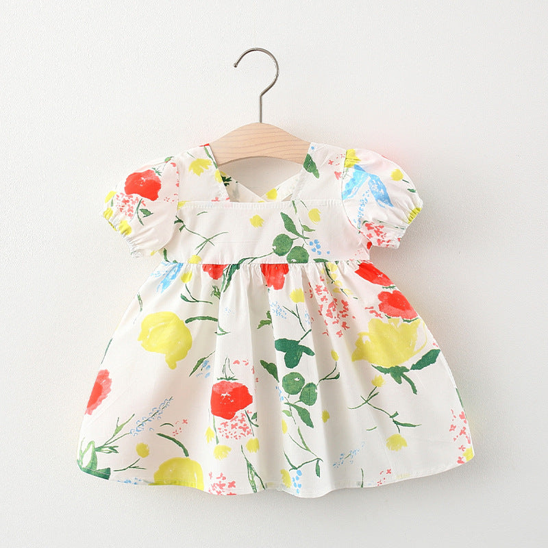Western Style Princess 3 Dress Female Baby 4 Years Old New Summer Trend Skirt
