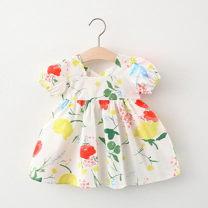 Western Style Princess 3 Dress Female Baby 4 Years Old New Summer Trend Skirt