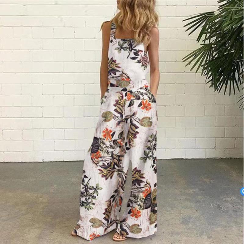 Summer Women's Loose Sleeveless Jumpsuit