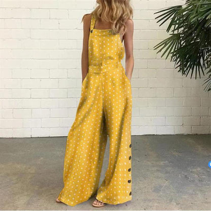 Summer Women's Loose Sleeveless Jumpsuit