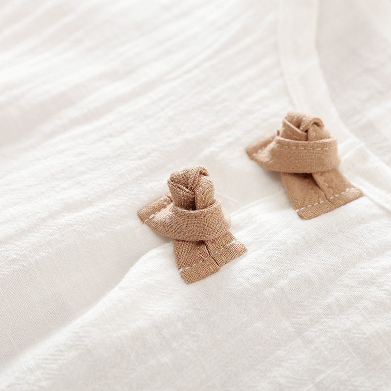 Baby Boy Cotton And Linen Summer Suit Infant Breathable Sweat-absorbent Two-piece Suit