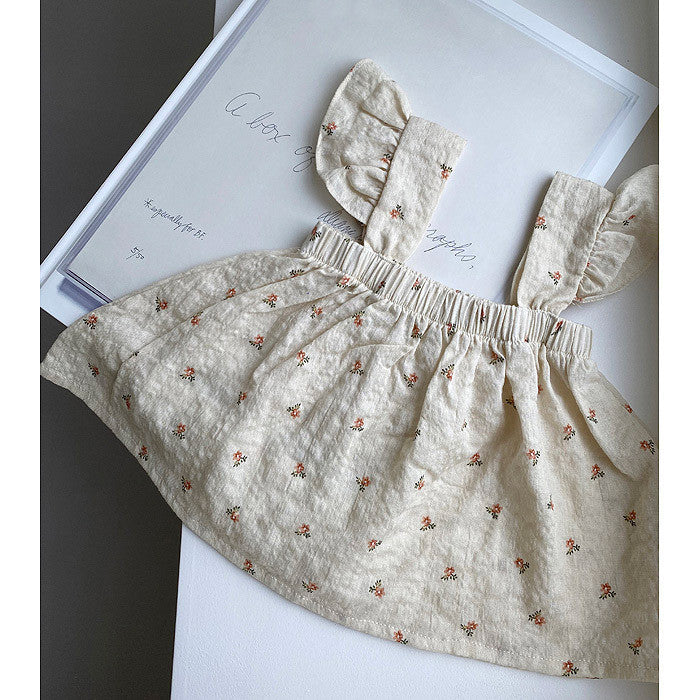 Children'S Skirts Korean Children'S Clothing Summer New Children'S Girls Fungus Shoulder Strap Skirt Girls Foreign