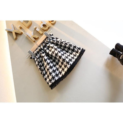 Autumn And Winter Clothes, Western Style, European And American Style Girls' Casual Suit, Girl's Small Fragrance Style Sub-Coat And Short Skirt Two-Piece Set