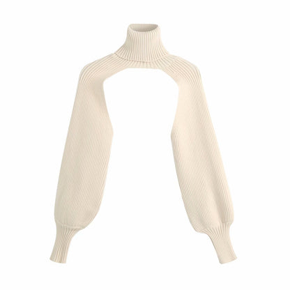 Arm High Collar Turtleneck Warmer Sweater