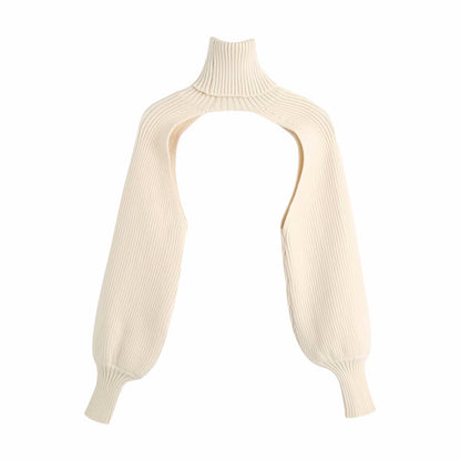 Arm High Collar Turtleneck Warmer Sweater