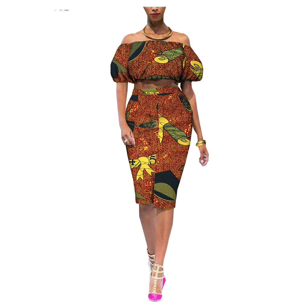 African Ethnic Printing Batik Cotton Two-piece AFRIPRIDE