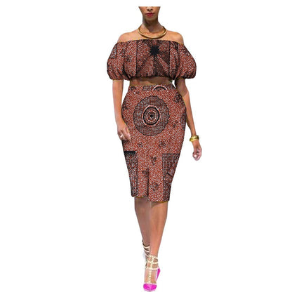 African Ethnic Printing Batik Cotton Two-piece AFRIPRIDE