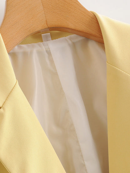 Spring Large Version Loose And Thin Mid-Length Candy Color Suit Jacket High Waist Thin Slacks Suit Women