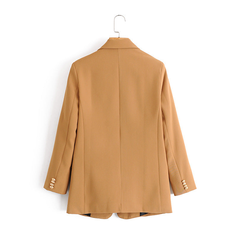 All-Match Slimming Loose Casual Double-Breasted Blazer Suit