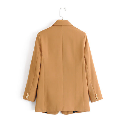 All-Match Slimming Loose Casual Double-Breasted Blazer Suit