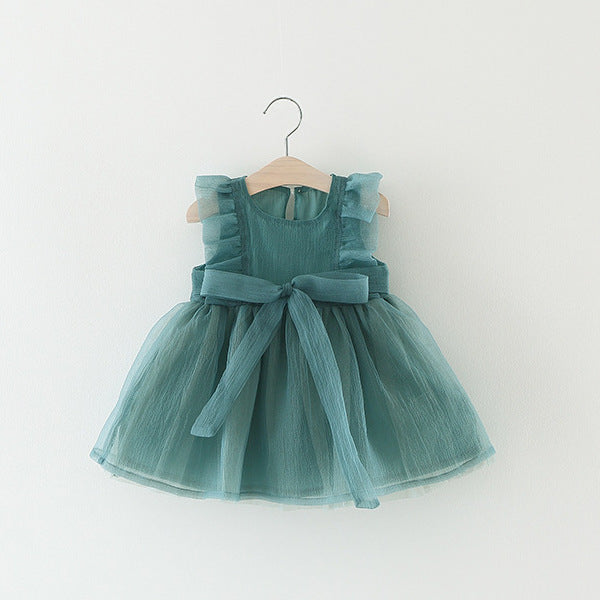 Summer Fashionable Dress Western Princess Dress Baby Girl 4 Fashion Net Celebrity 3 Years Old Summer Dress Wholesale