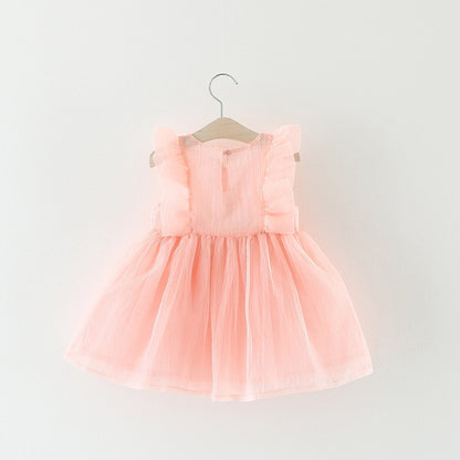 Summer Fashionable Dress Western Princess Dress Baby Girl 4 Fashion Net Celebrity 3 Years Old Summer Dress Wholesale