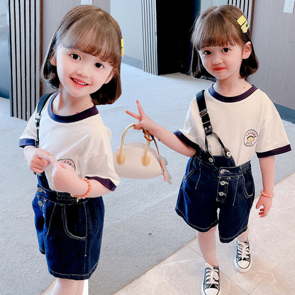 Base Shirt  Bib Two-piece Children's Clothing